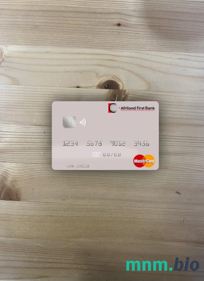 Sao Tome and Principe Afriland First bank wygląd zdjęcia mastercard skan PSD + zdjęcie